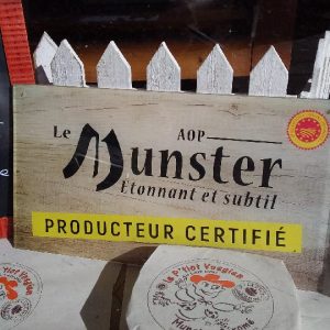 Munster produit certifié aop fromage vosgien